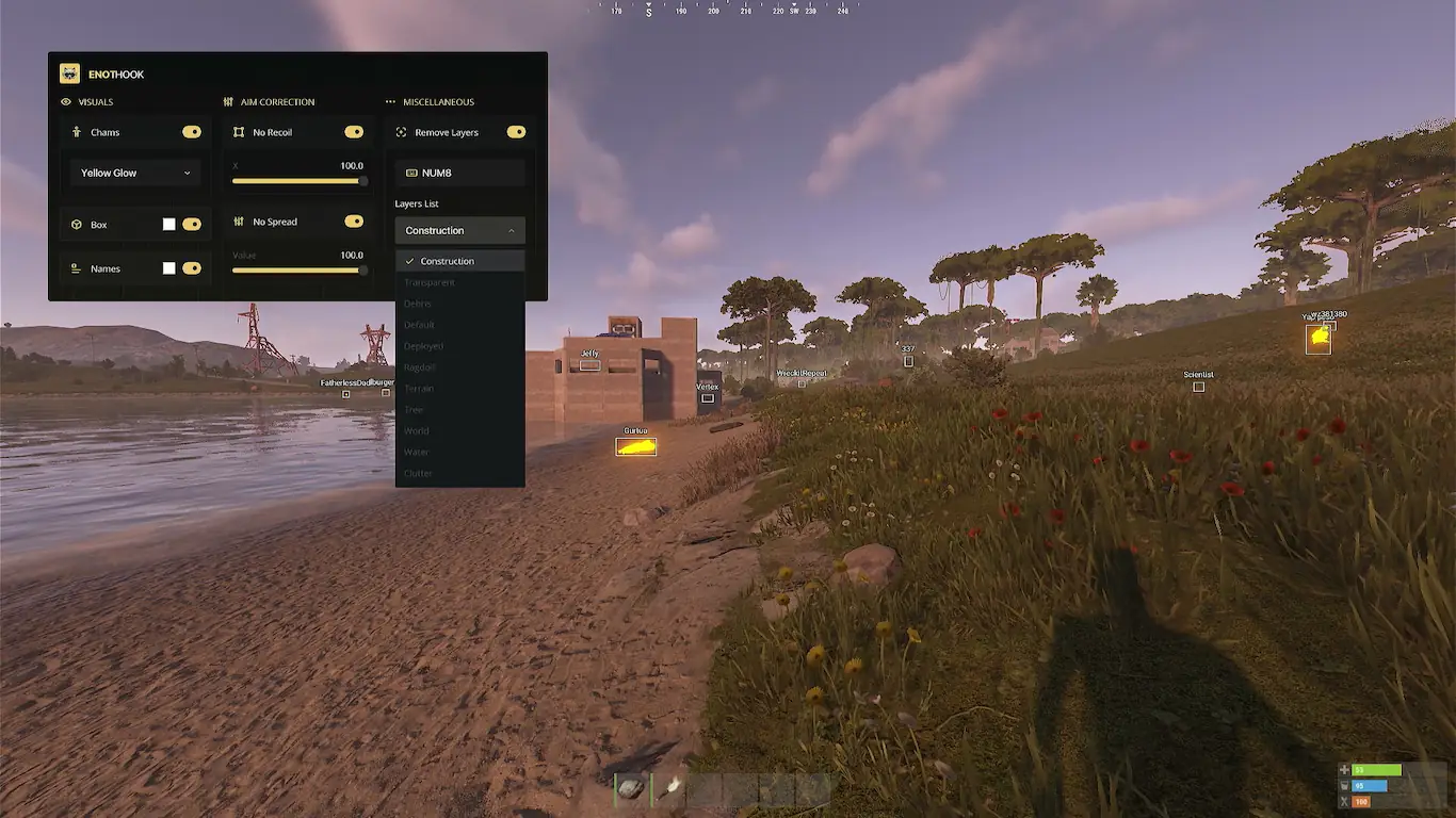 Screenshot 12 do cheat Rust Enot Hook